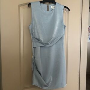 BLUE SATIN DRESS